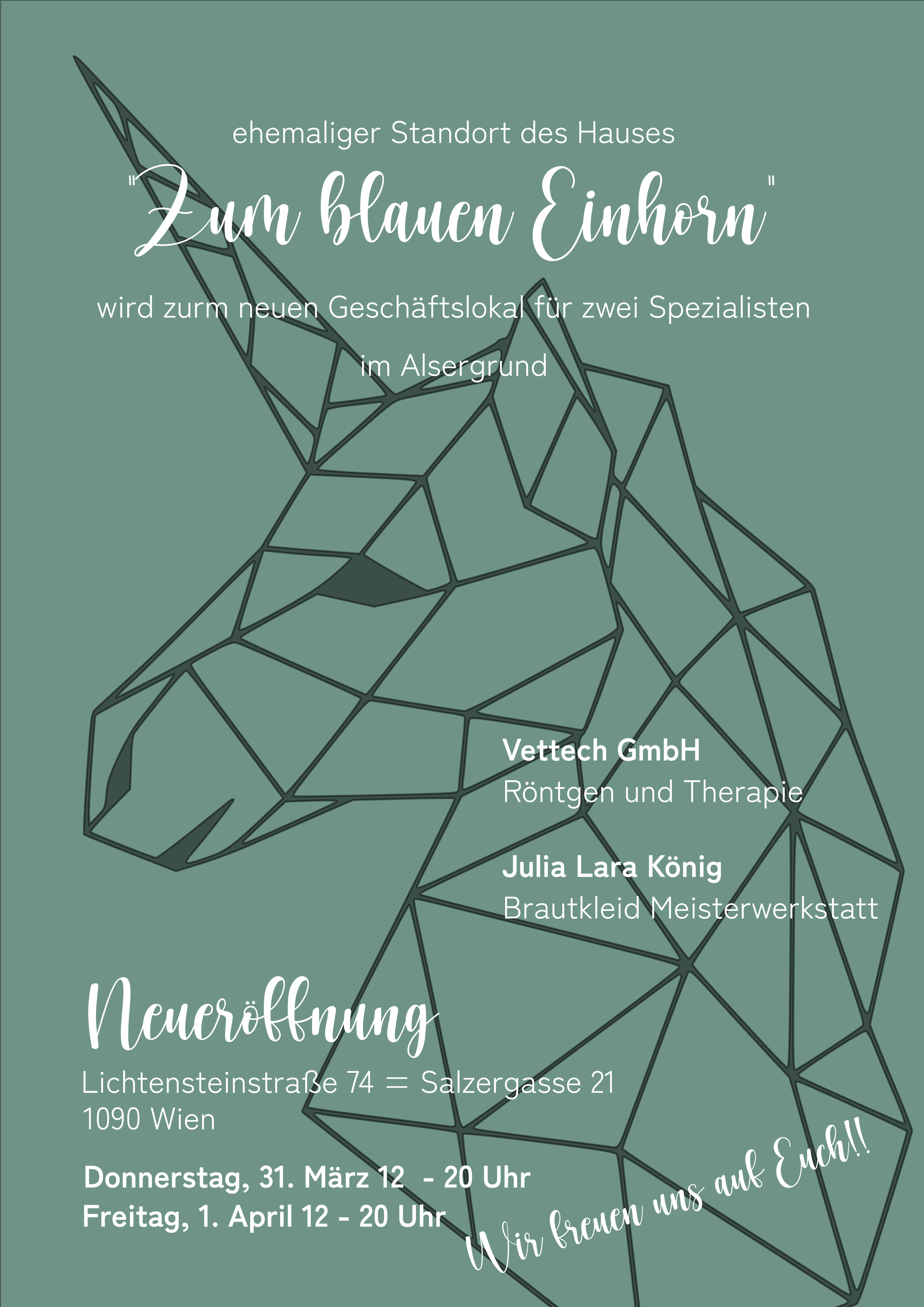 Neueröffnung - Blaues Einhorn